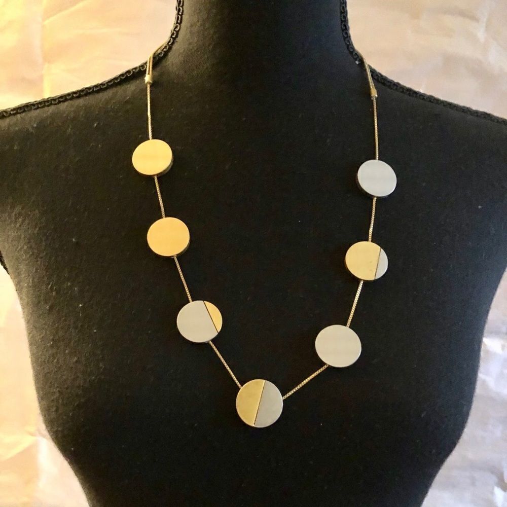 Circular bi-color Adjustable Necklace